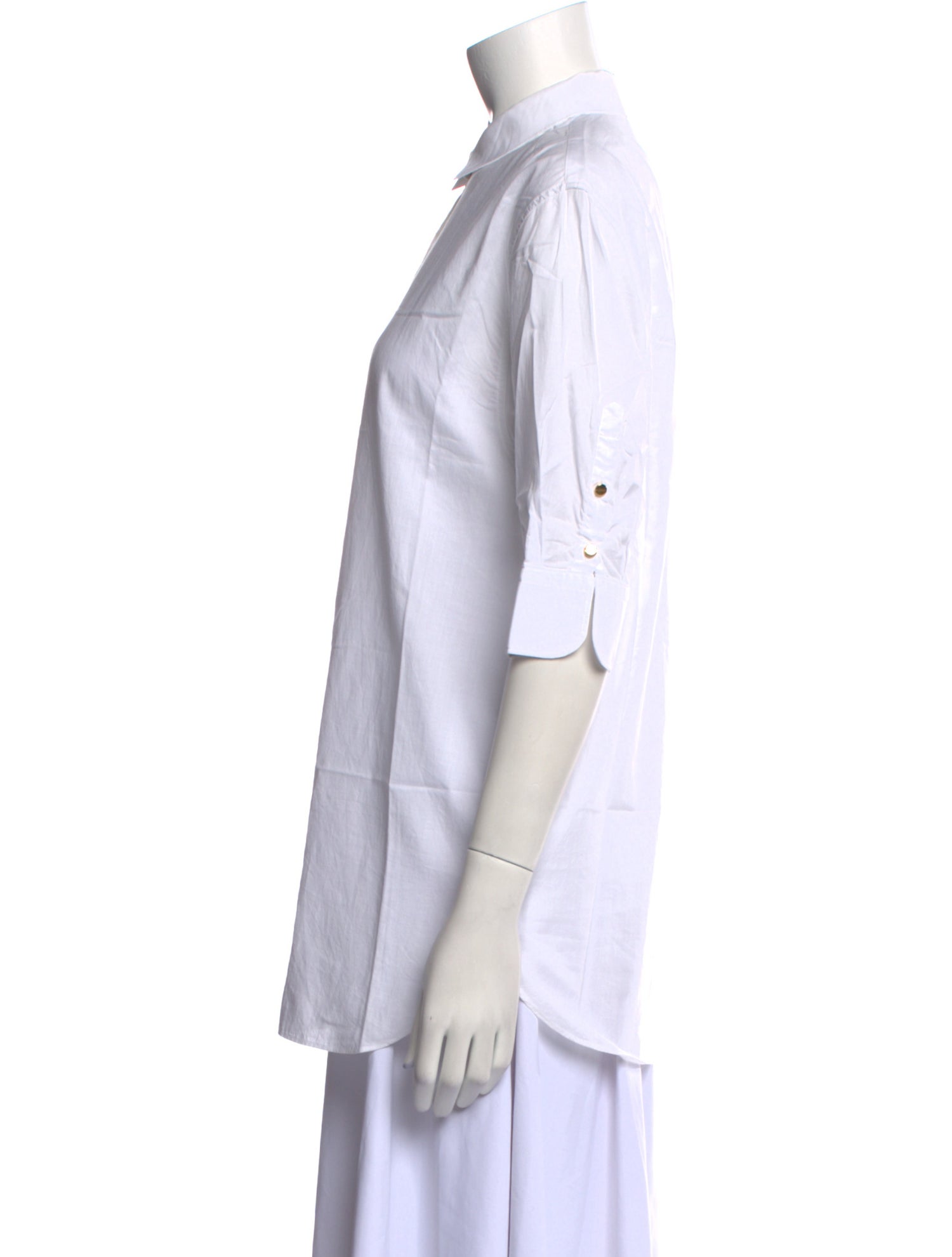 Neil Barrett Three-Quarter Sleeve Button-Up Top