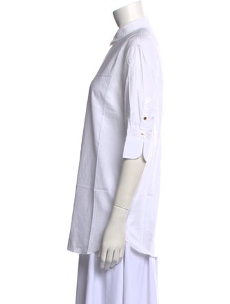 Neil Barrett Three-Quarter Sleeve Button-Up Top