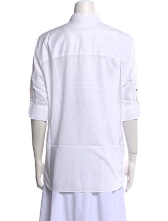 Neil Barrett Three-Quarter Sleeve Button-Up Top