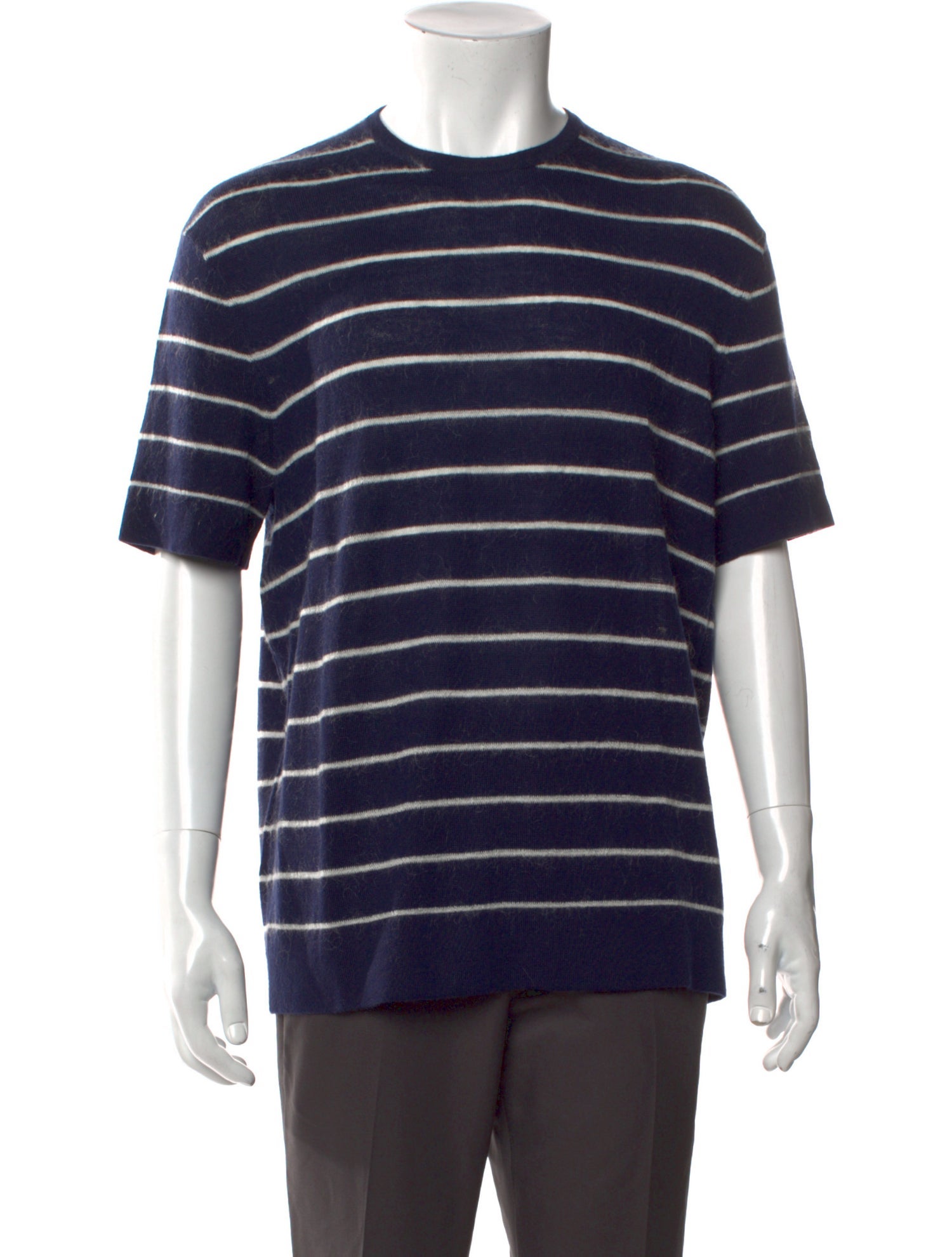 Neil Barrett Striped Crew Neck T-Shirt