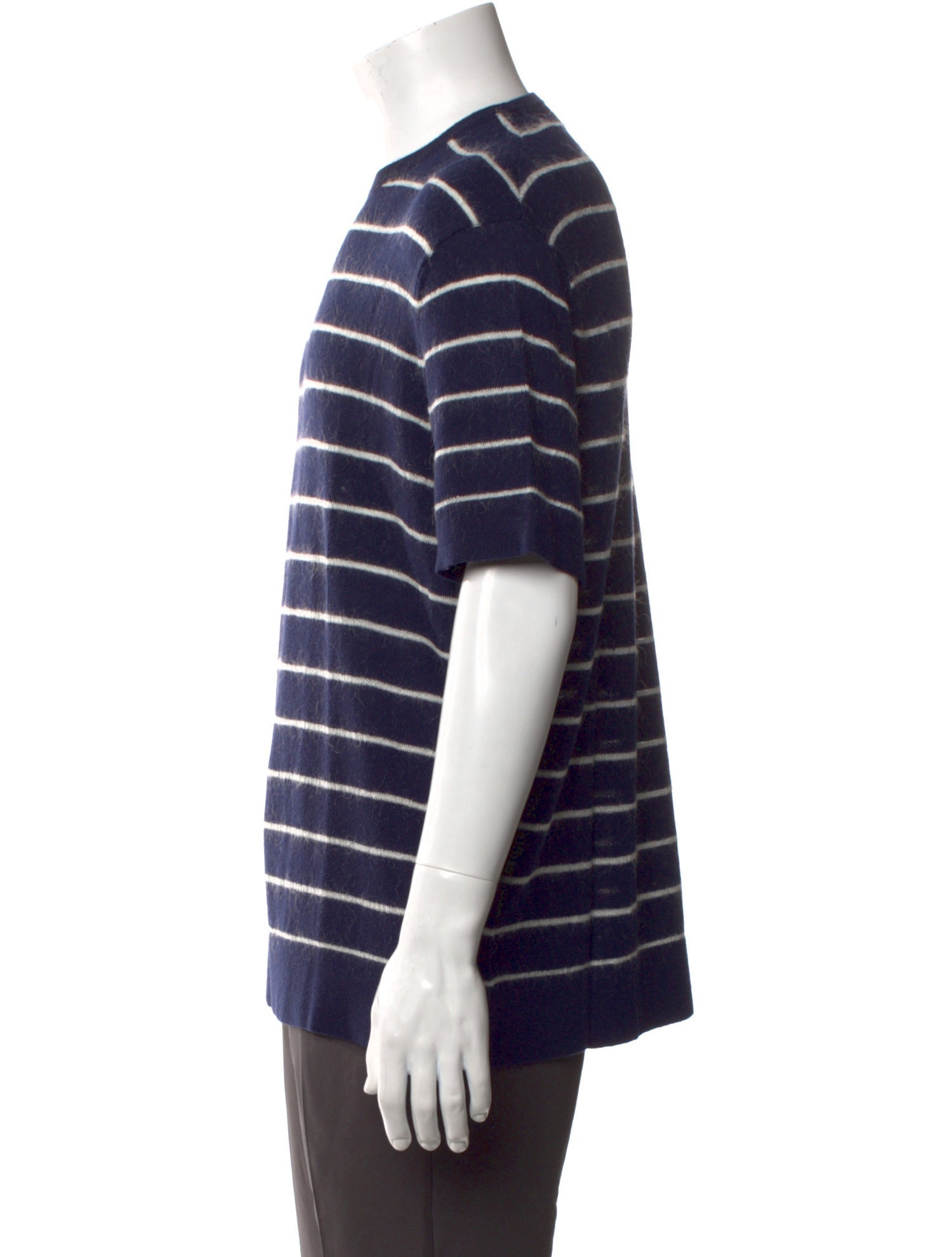 Neil Barrett Striped Crew Neck T-Shirt