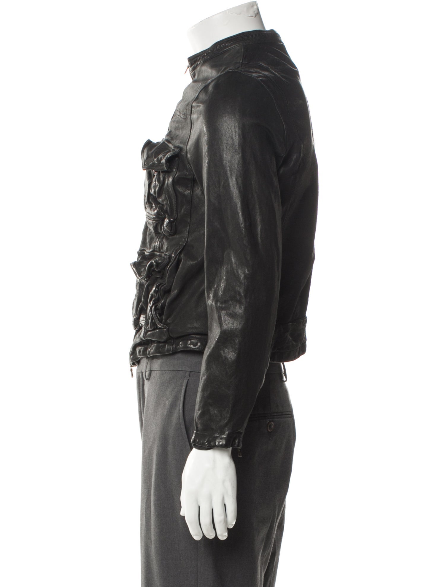 Neil Barrett Leather Denim Jacket