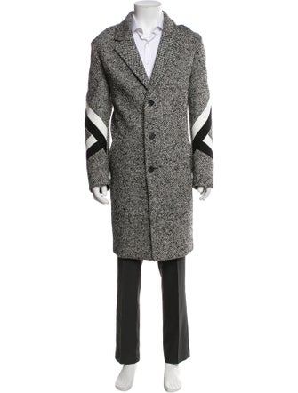 Neil Barrett Striped Overcoat