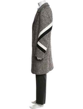 Neil Barrett Striped Overcoat