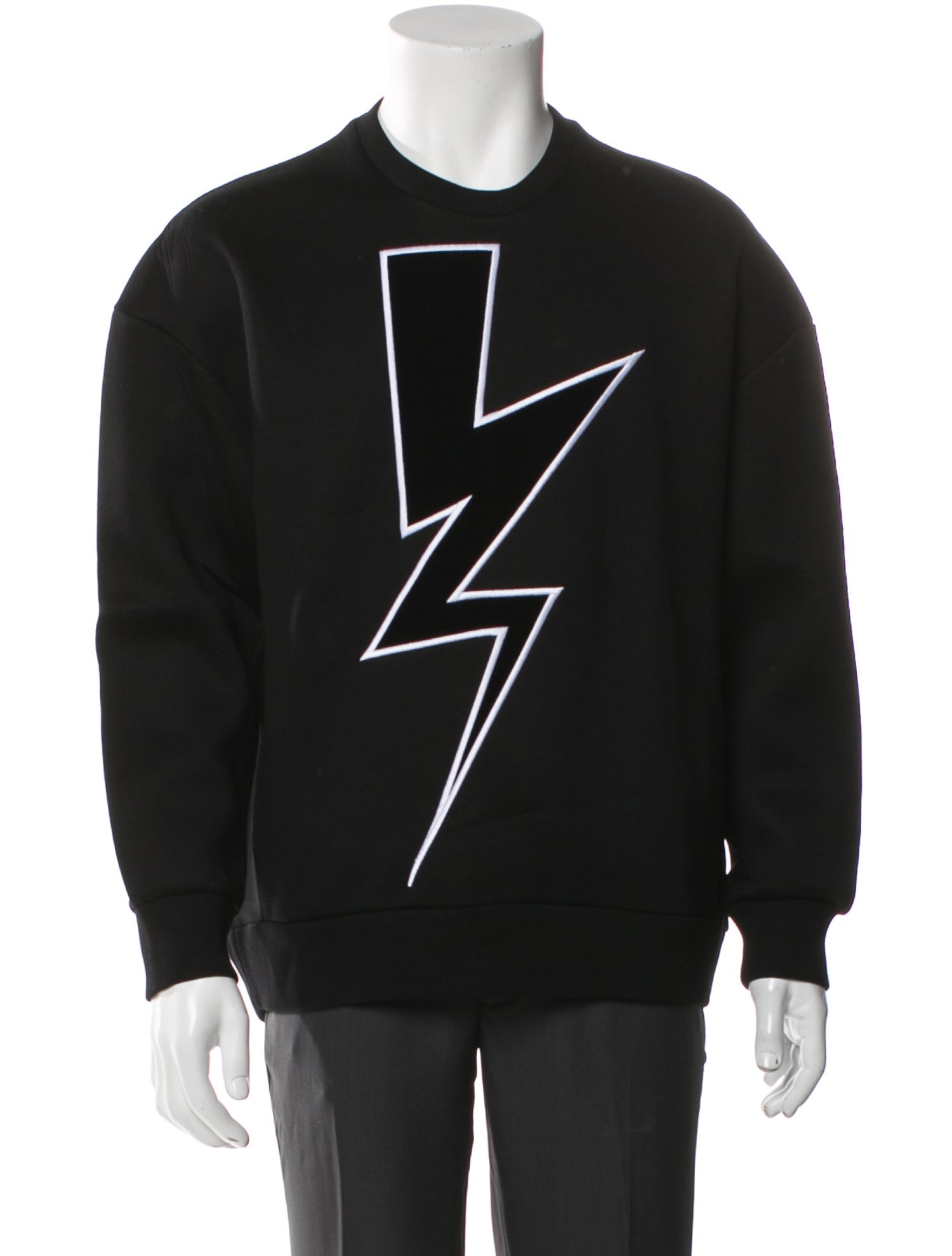 Neil Barrett Graphic Print Crew Neck Sweatshirt