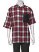Neil Barrett Plaid Print Short Sleeve Shirt