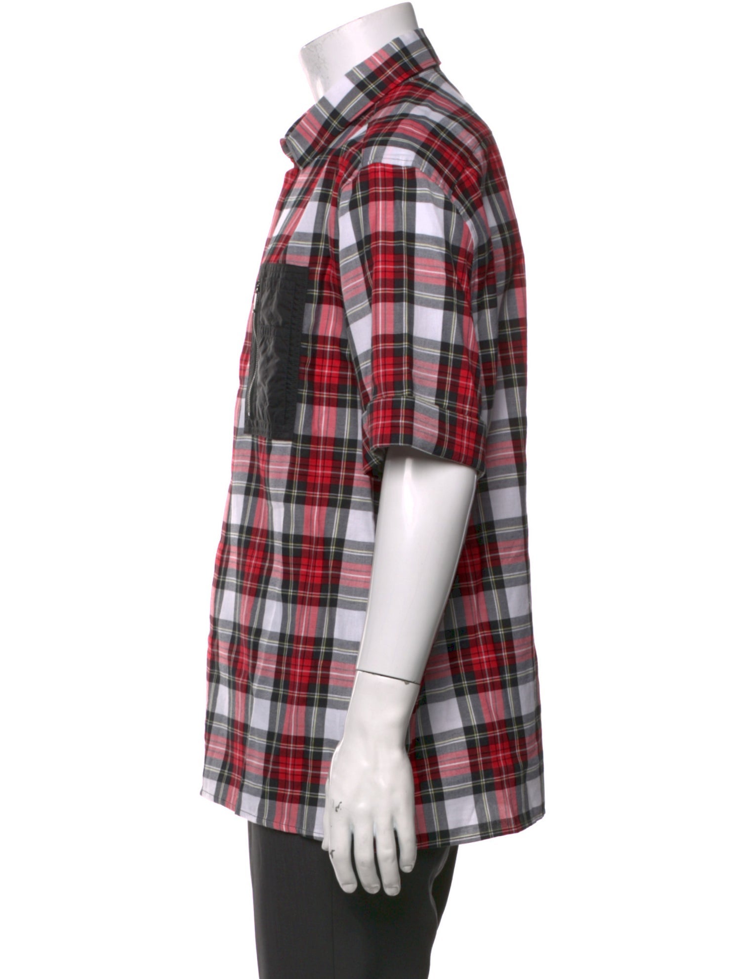 Neil Barrett Plaid Print Short Sleeve Shirt