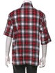 Neil Barrett Plaid Print Short Sleeve Shirt