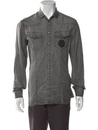 Neil Barrett Long Sleeve Denim Shirt
