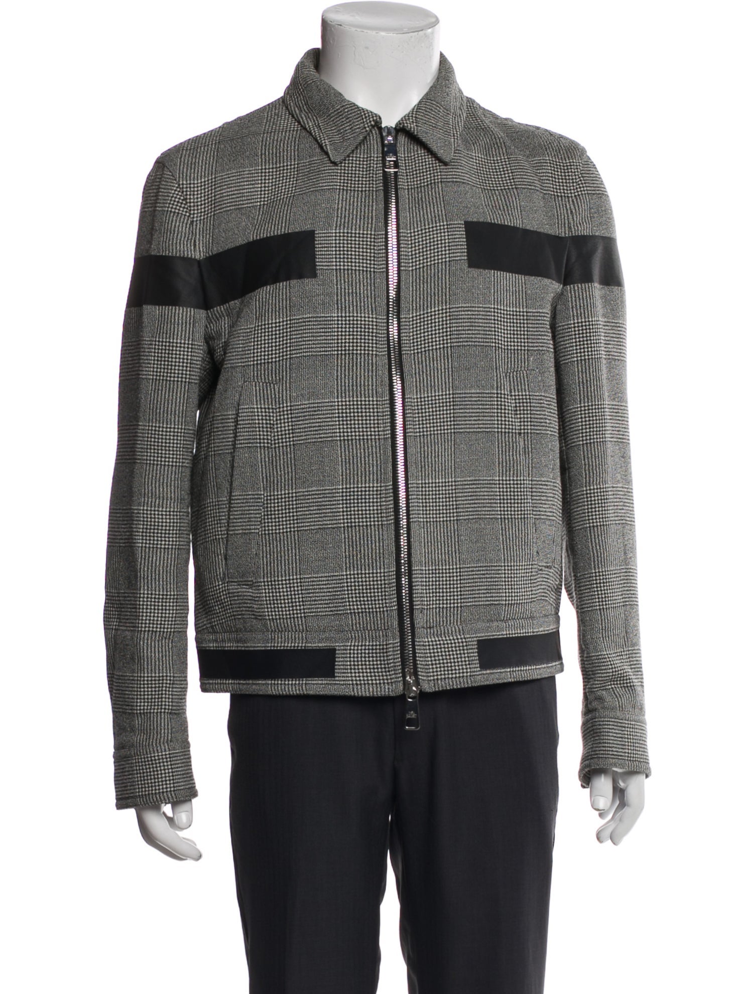 Neil Barrett Virgin Wool Plaid Print Jacket