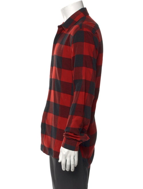 Neil Barrett Plaid Print Long Sleeve Shirt