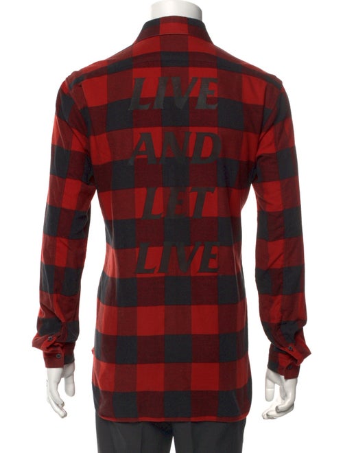 Neil Barrett Plaid Print Long Sleeve Shirt