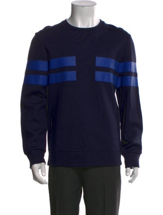 Neil Barrett Colorblock Pattern Crew Neck Sweatshirt