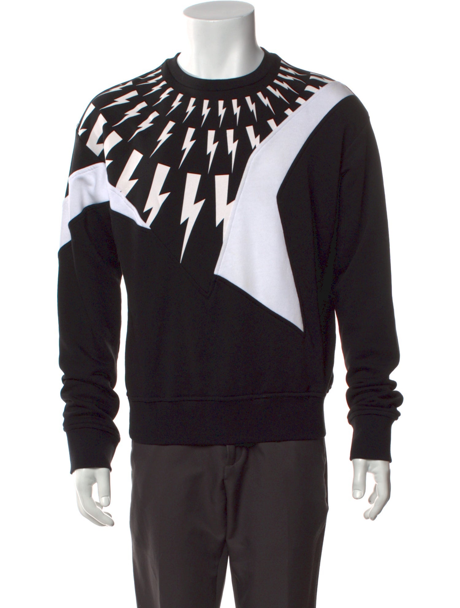 Neil Barrett Graphic Print Crew Neck Sweatshirt