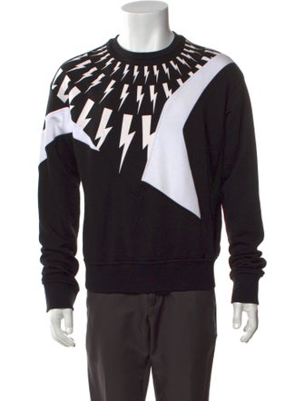Neil Barrett Graphic Print Crew Neck Sweatshirt