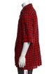 Neil Barrett Plaid Print Three-Quarter Sleeve Shirt