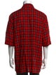 Neil Barrett Plaid Print Three-Quarter Sleeve Shirt