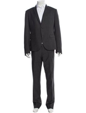 Neil Barrett Virgin Wool Plaid Print Two-Piece Suit