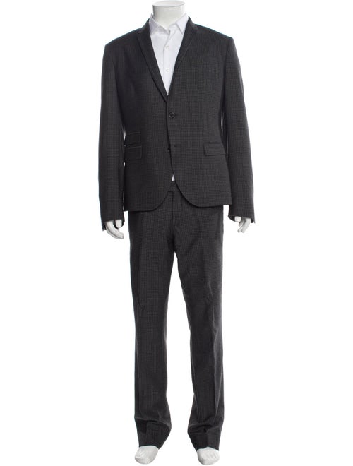 Neil Barrett Virgin Wool Plaid Print Two-Piece Suit