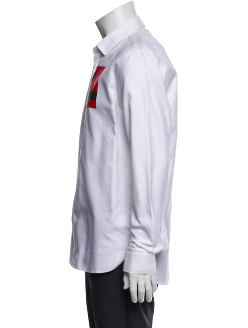 Neil Barrett Graphic Print Long Sleeve Tuxedo Shirt