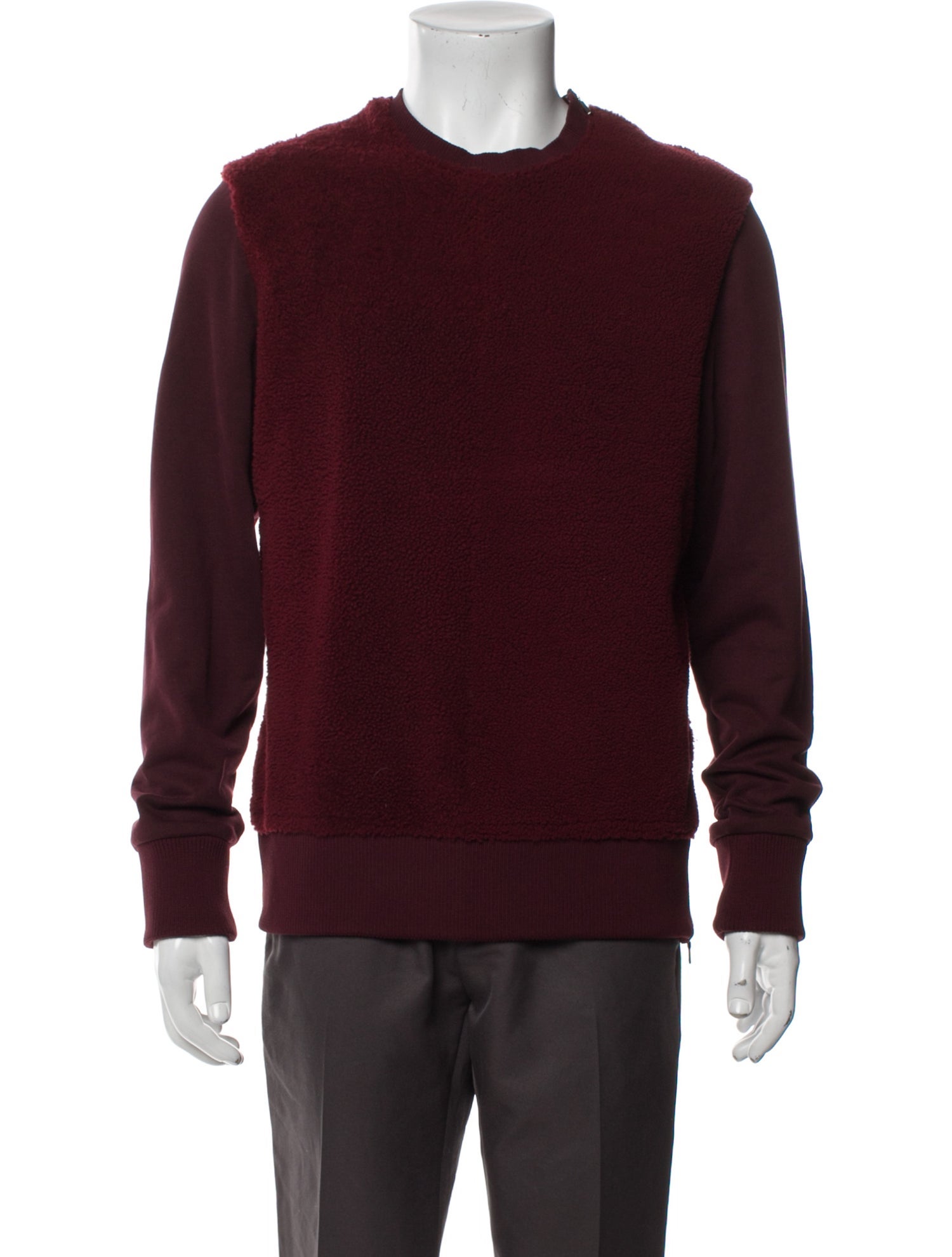 Neil Barrett Leather Crew Neck Sweatshirt