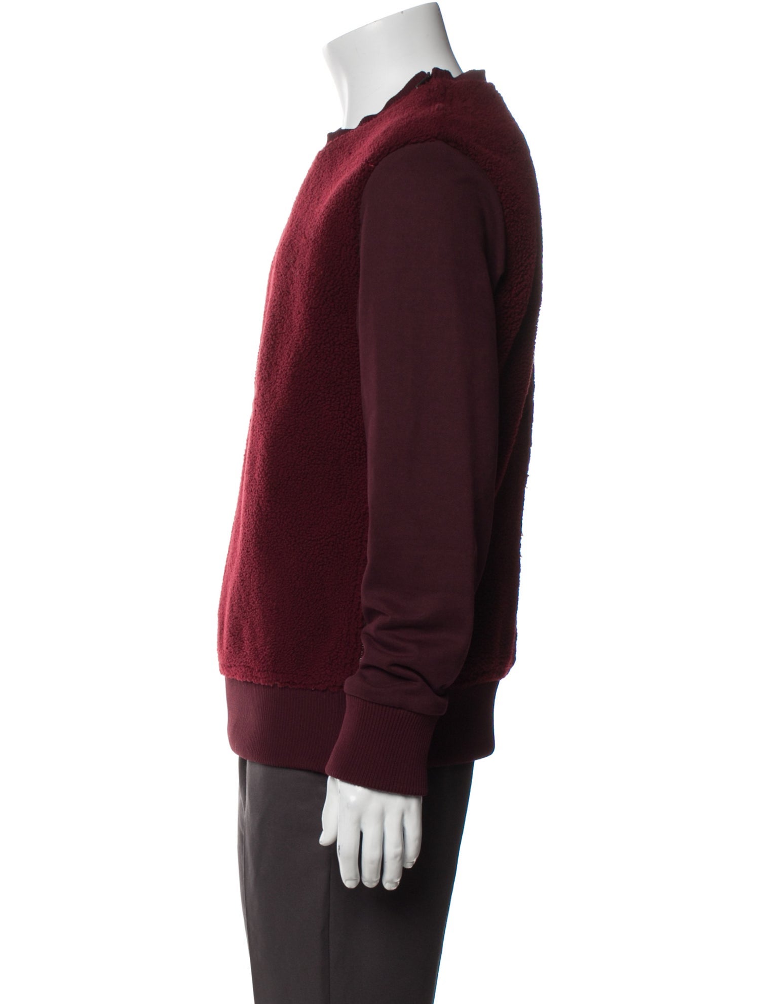 Neil Barrett Leather Crew Neck Sweatshirt