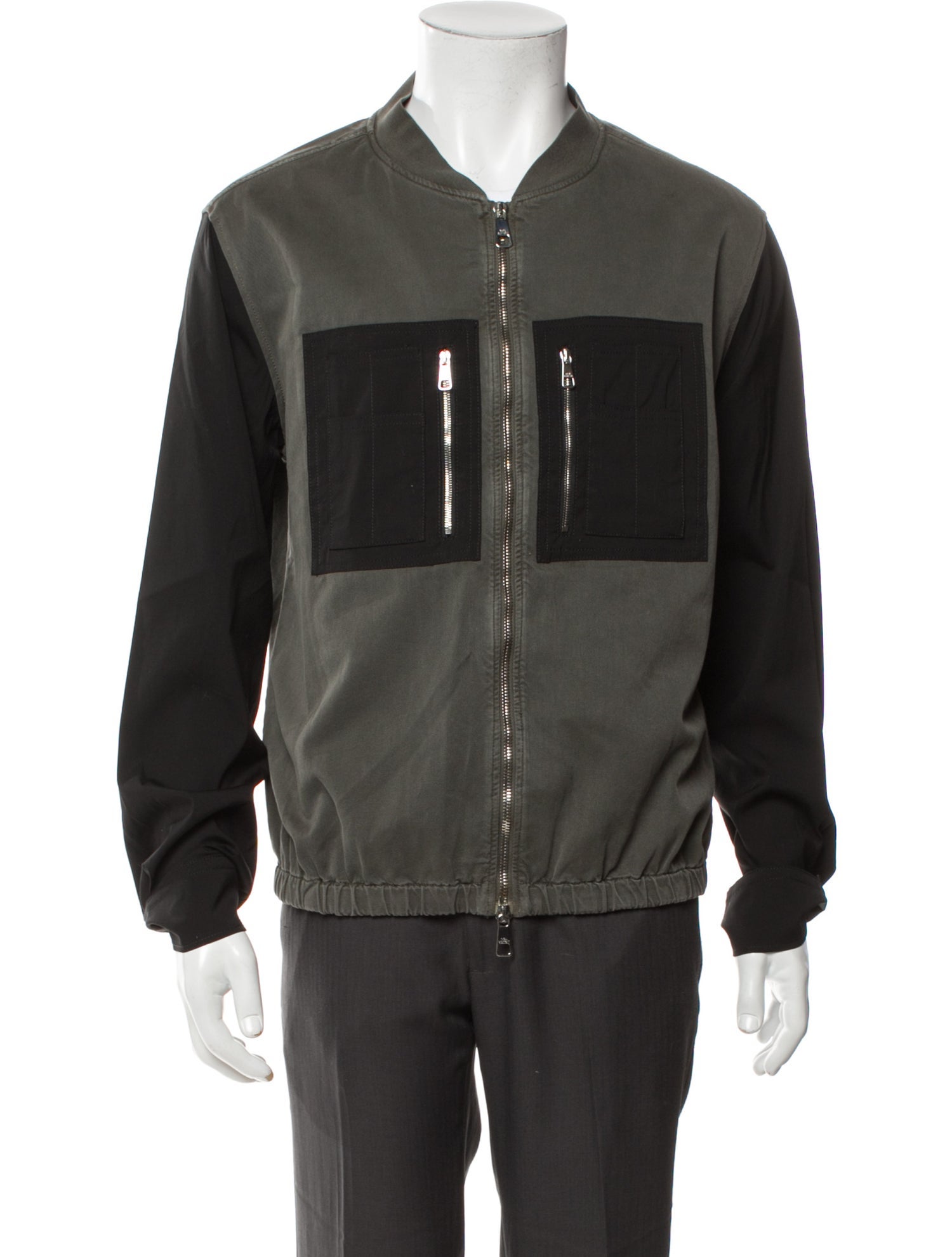 Neil Barrett Colorblock Pattern Bomber Jacket