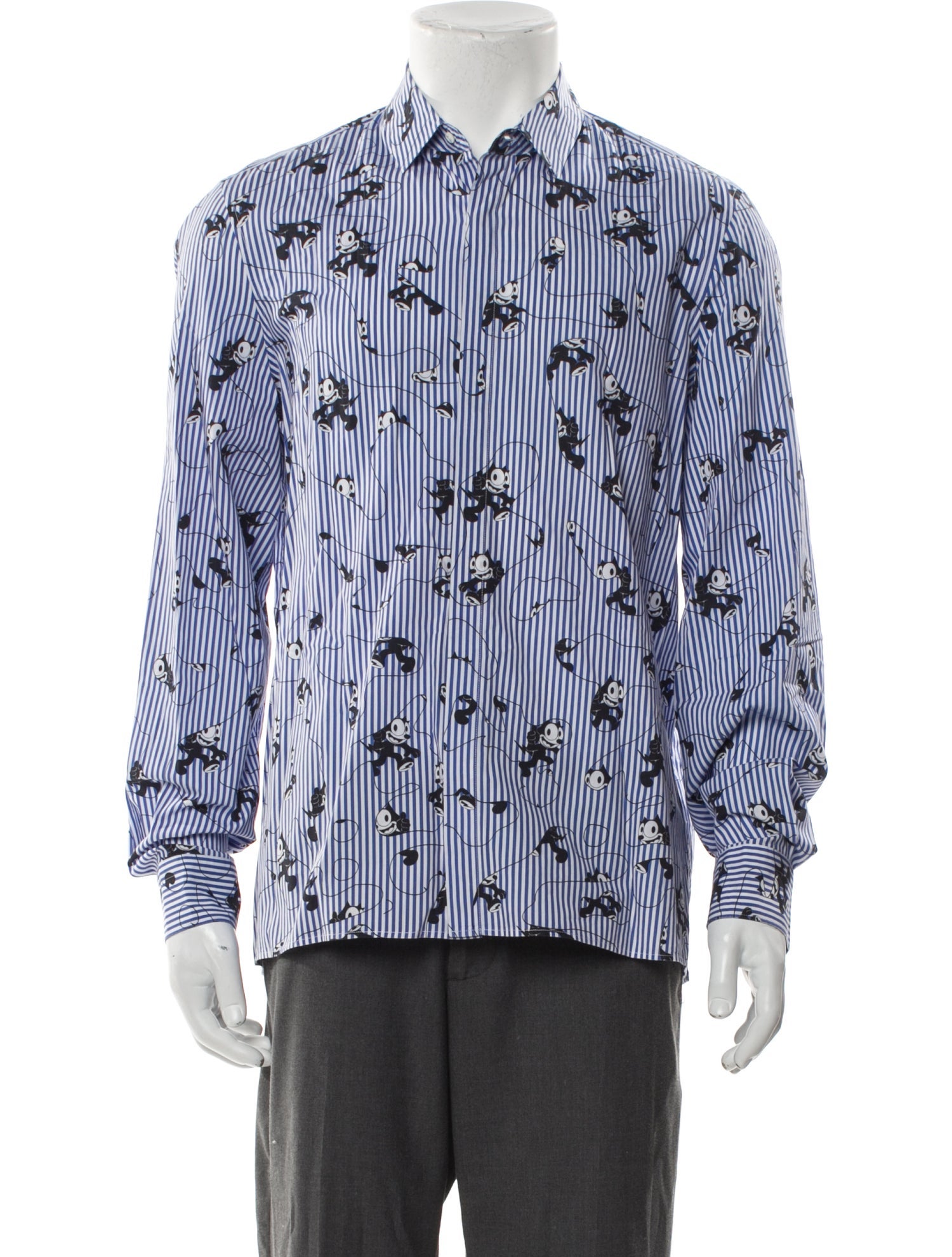 Neil Barrett Striped Long Sleeve Shirt