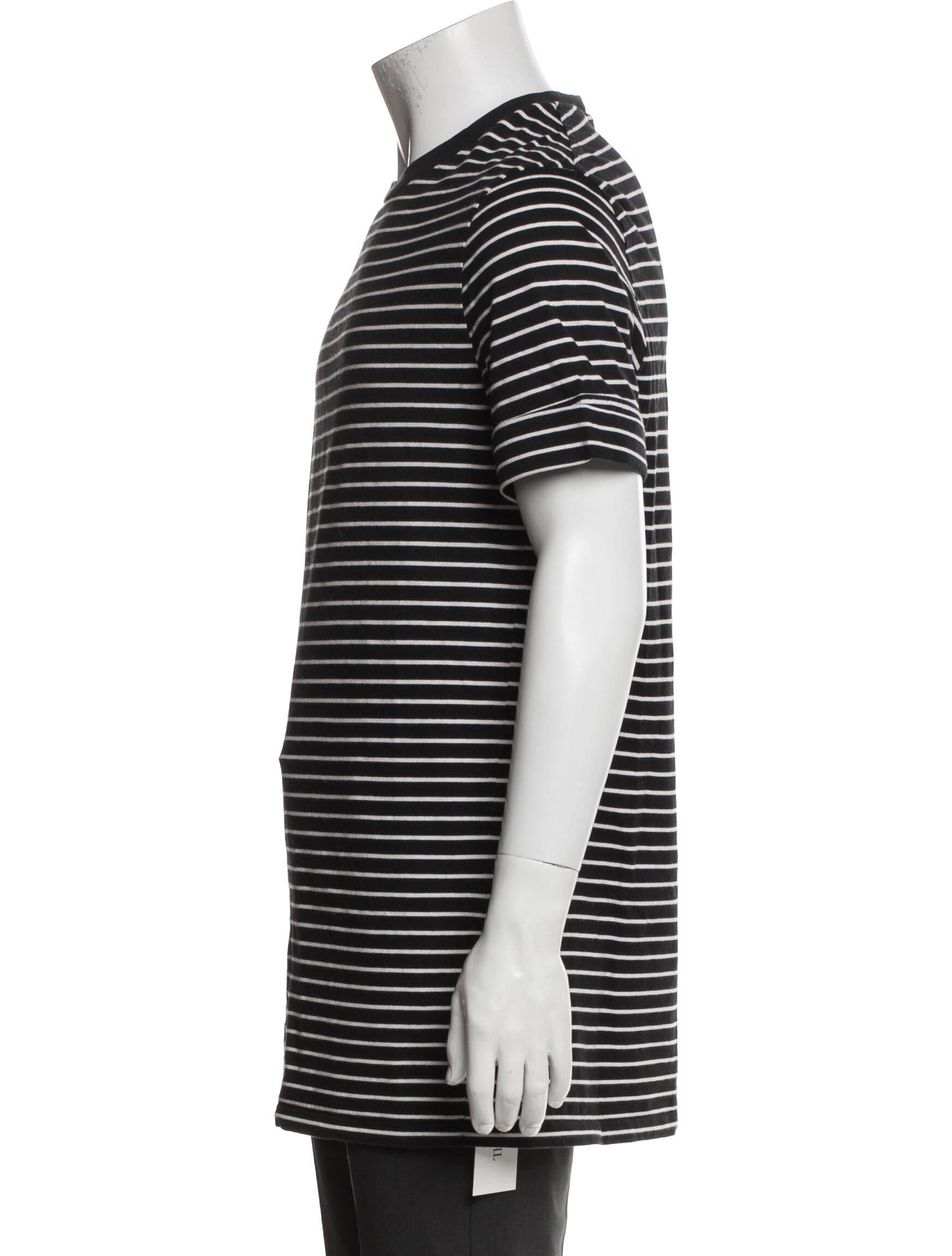 Neil Barrett Striped Crew Neck T-Shirt