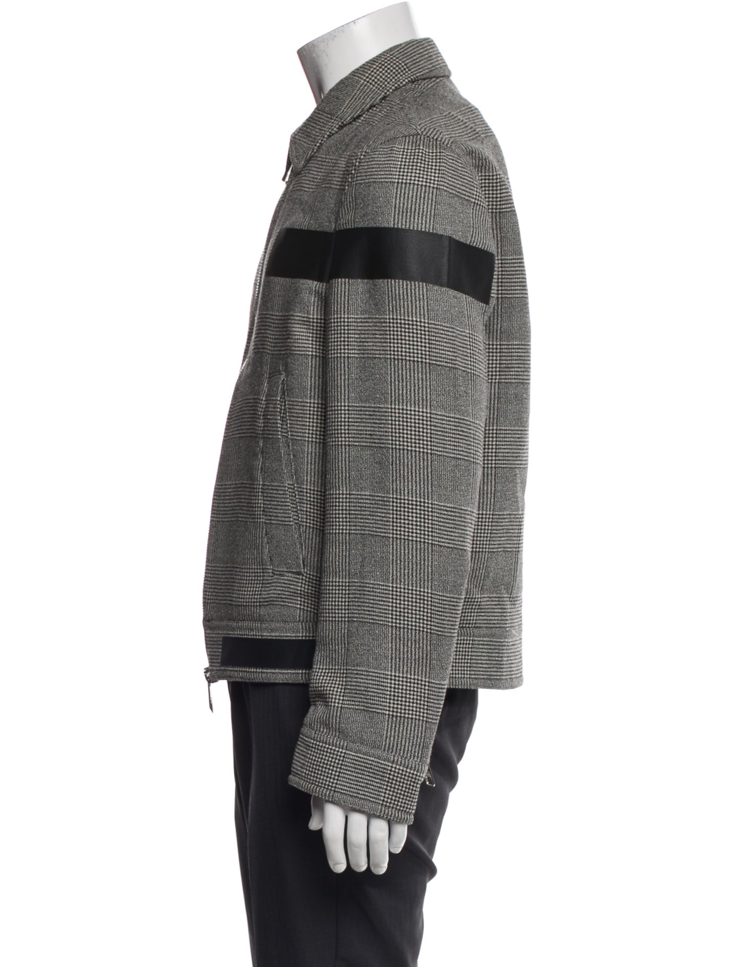 Neil Barrett Virgin Wool Plaid Print Jacket