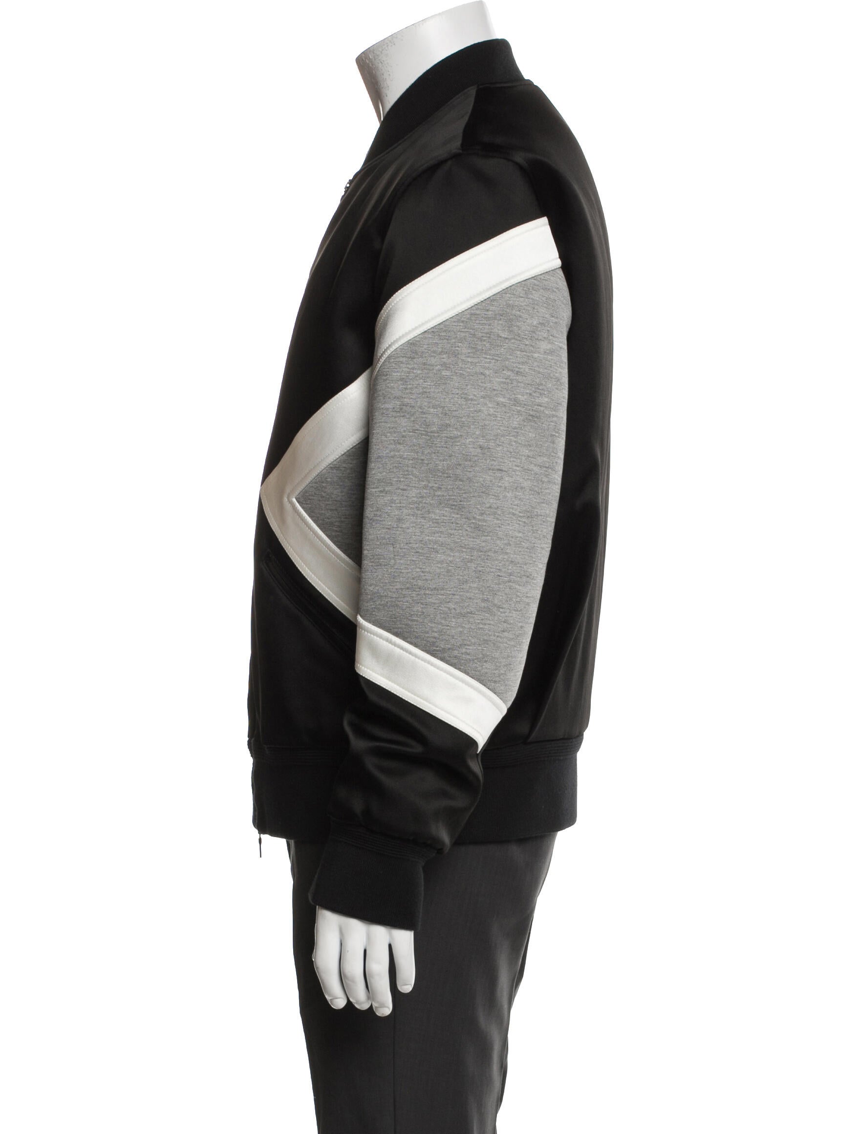 Neil Barrett Colorblock Pattern Bomber Jacket