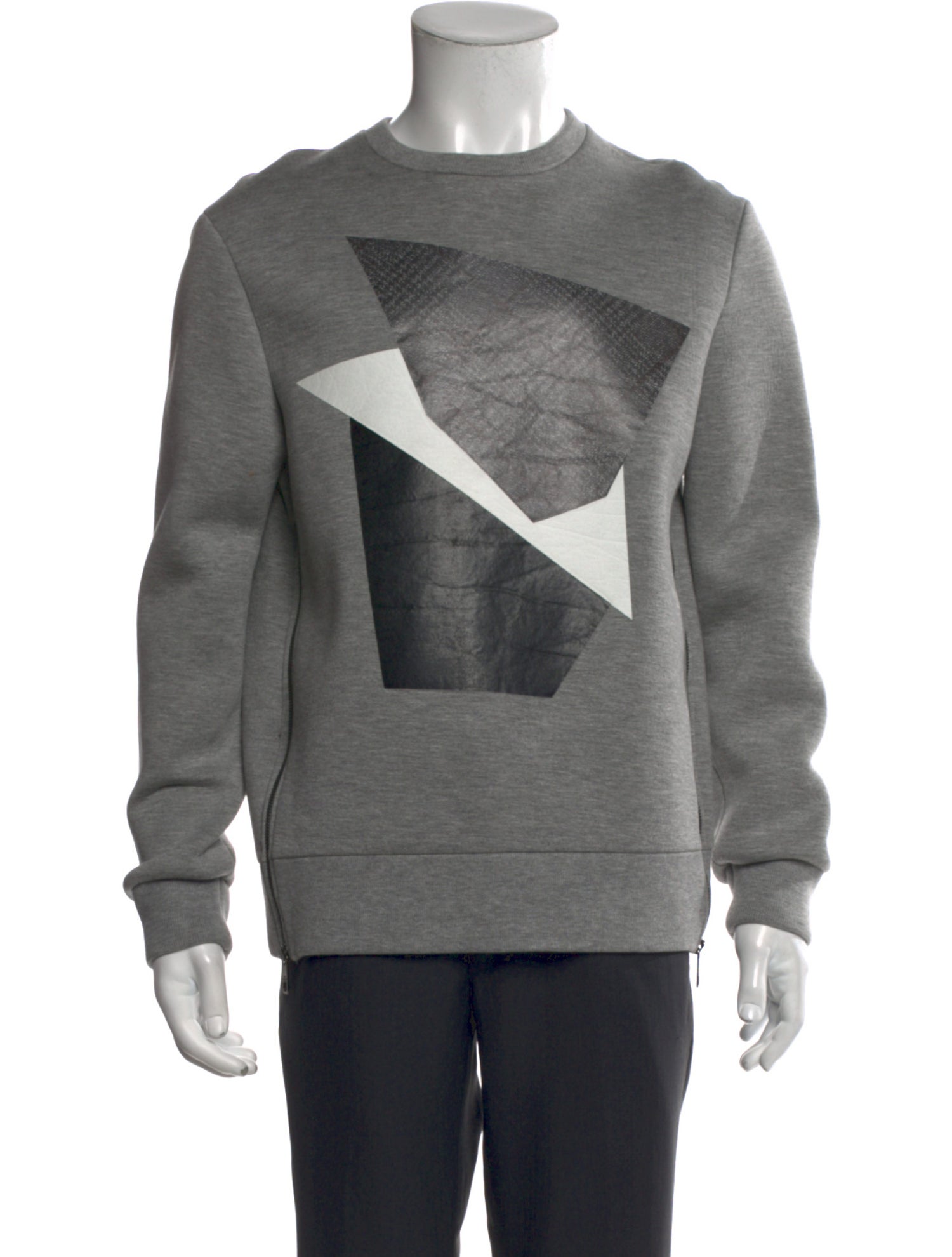 Neil Barrett Graphic Print Crew Neck Sweatshirt