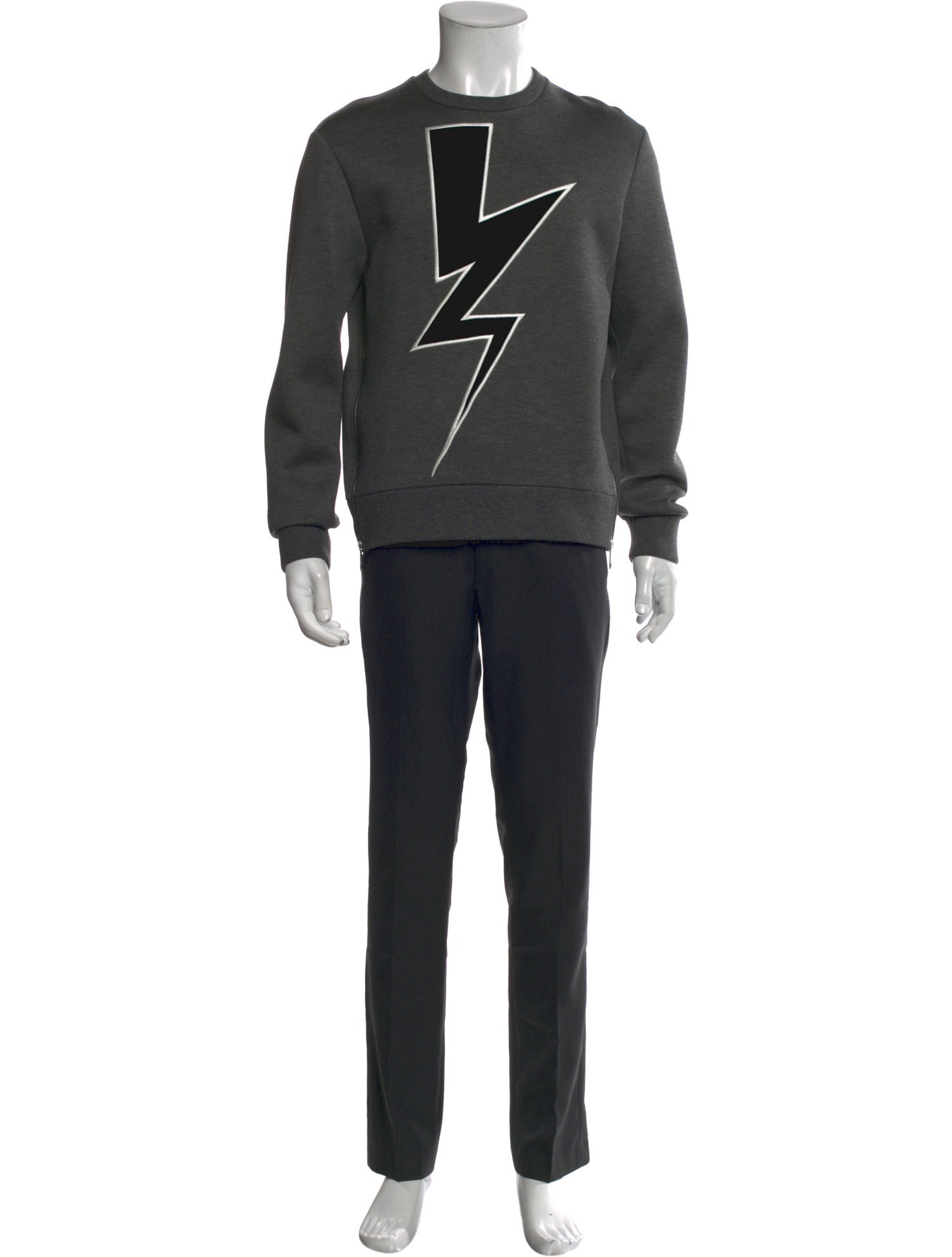 Neil Barrett Graphic Print Crew Neck Sweatshirt