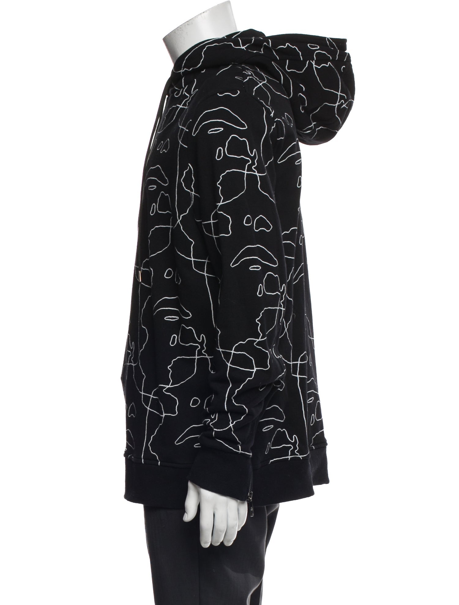 Neil Barrett Printed Crew Neck Hoodie