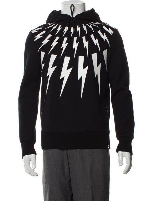Neil Barrett Graphic Print Crew Neck Hoodie