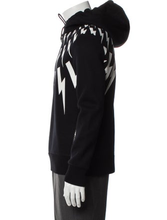 Neil Barrett Graphic Print Crew Neck Hoodie