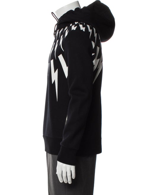 Neil Barrett Graphic Print Crew Neck Hoodie