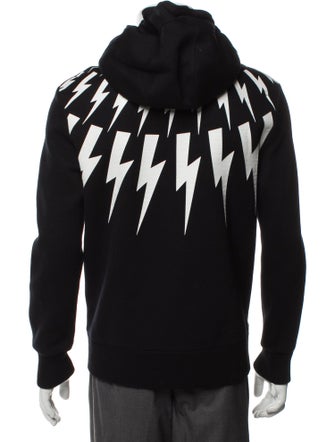 Neil Barrett Graphic Print Crew Neck Hoodie