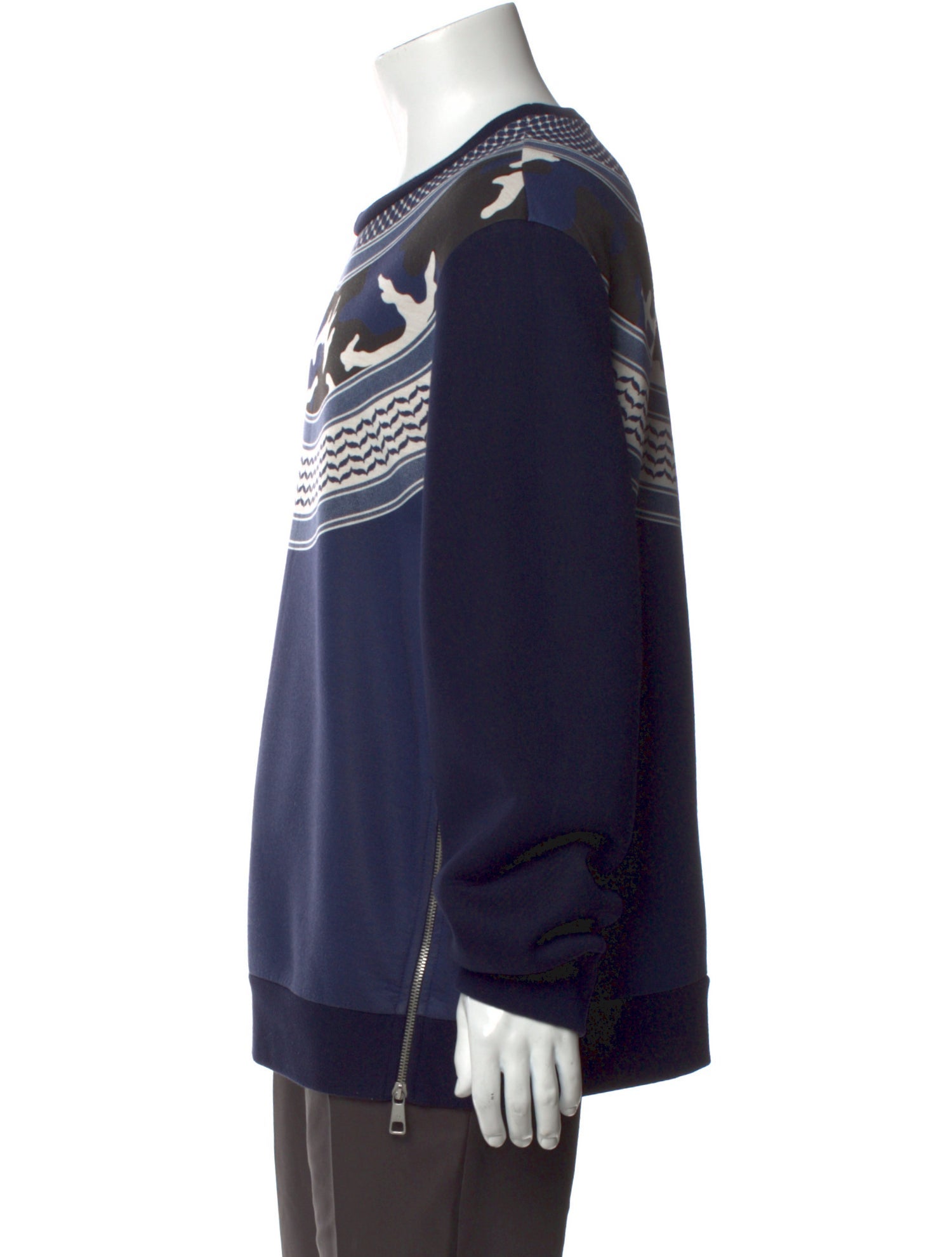 Neil Barrett Striped Crew Neck Sweatshirt