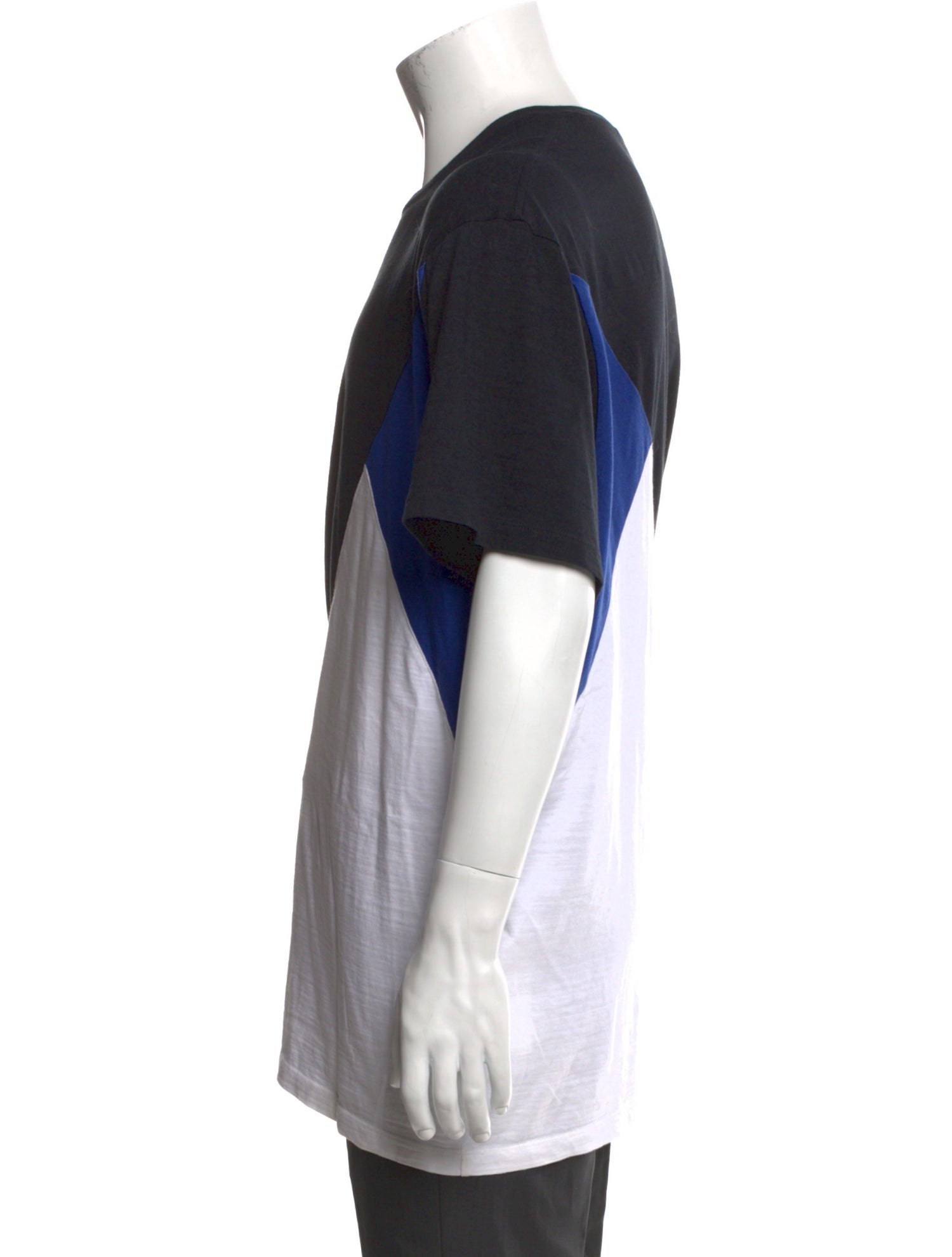 Neil Barrett Colorblock Pattern Crew Neck T-Shirt