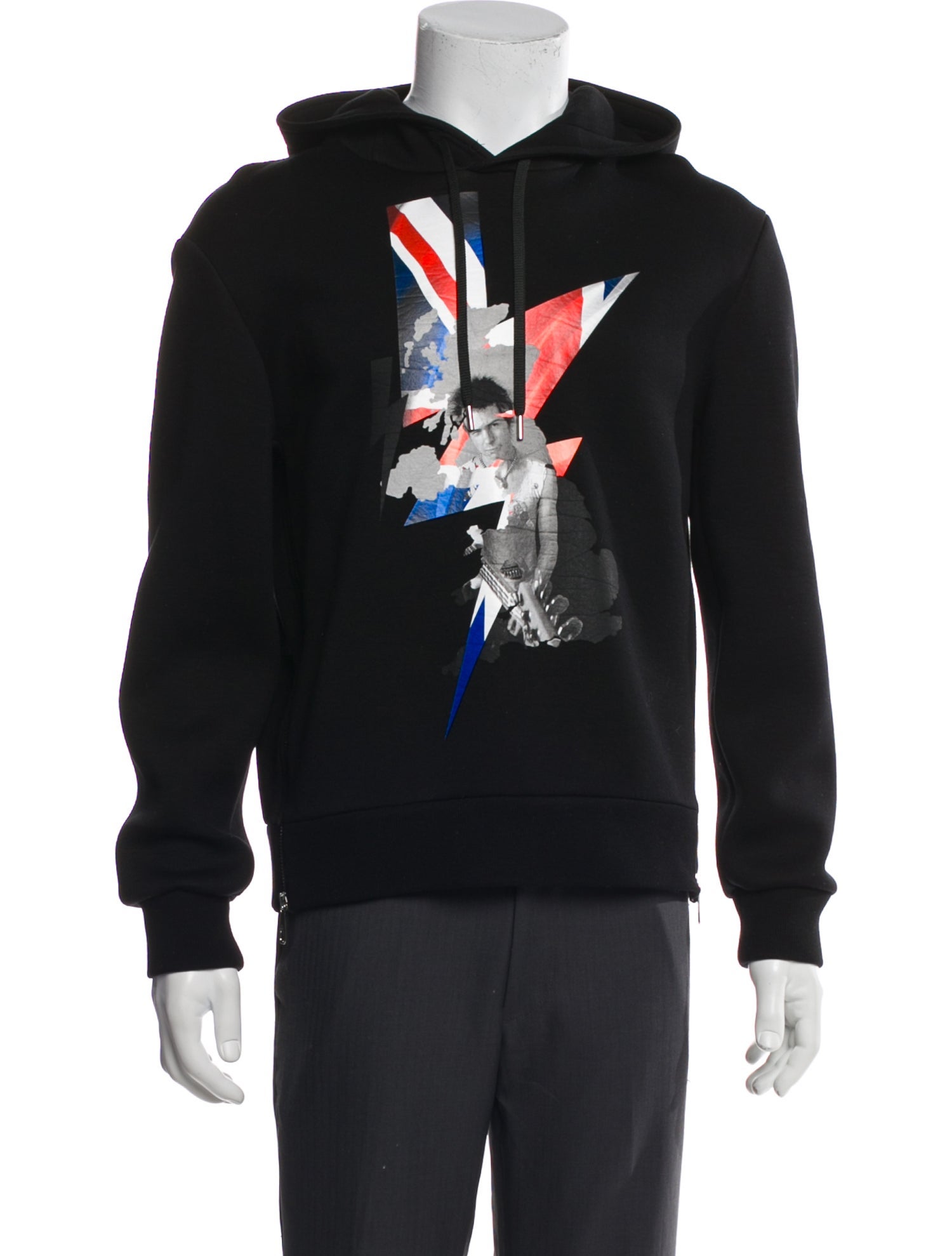 Neil Barrett Graphic Print Crew Neck Hoodie