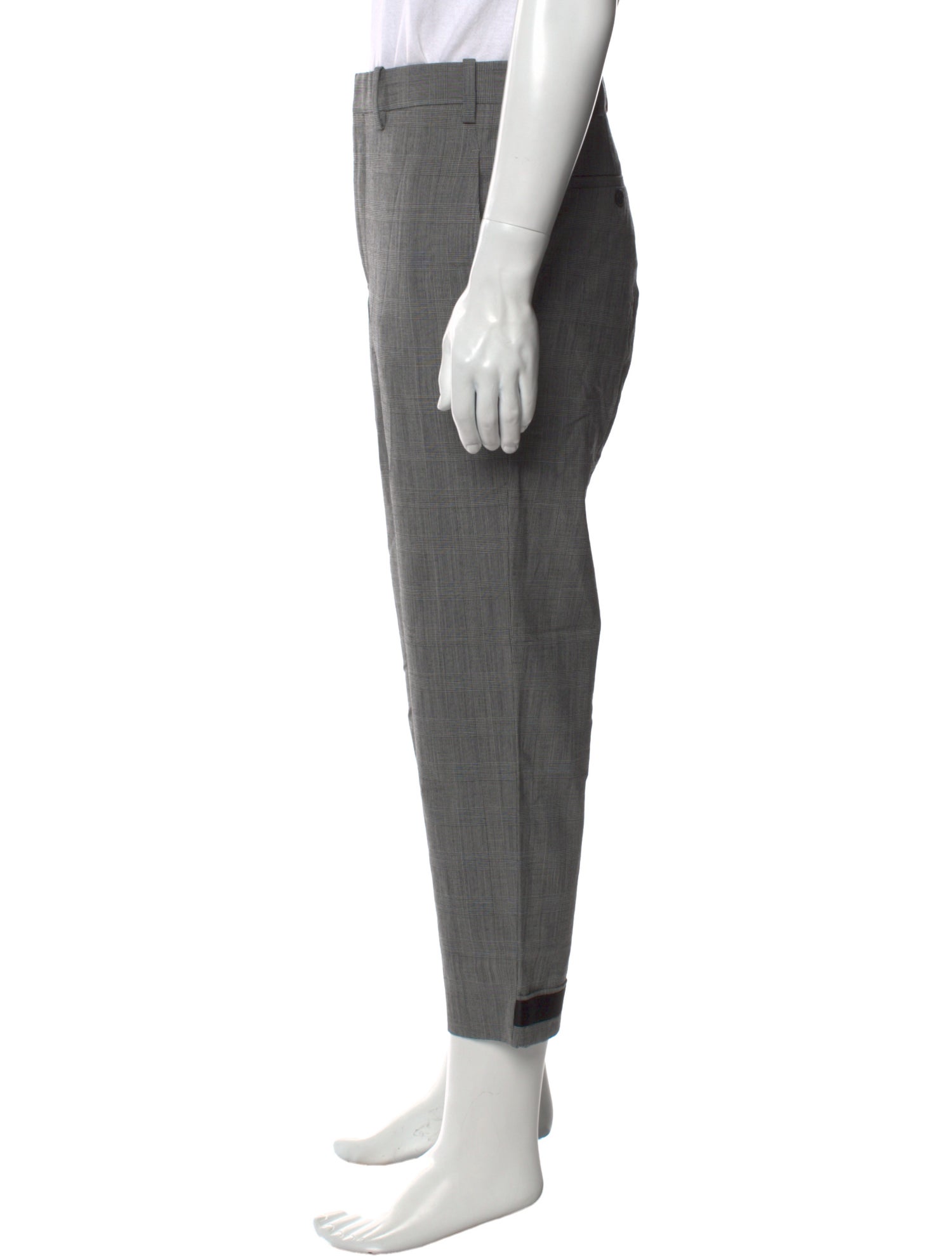 Neil Barrett Plaid Print Dress Pants