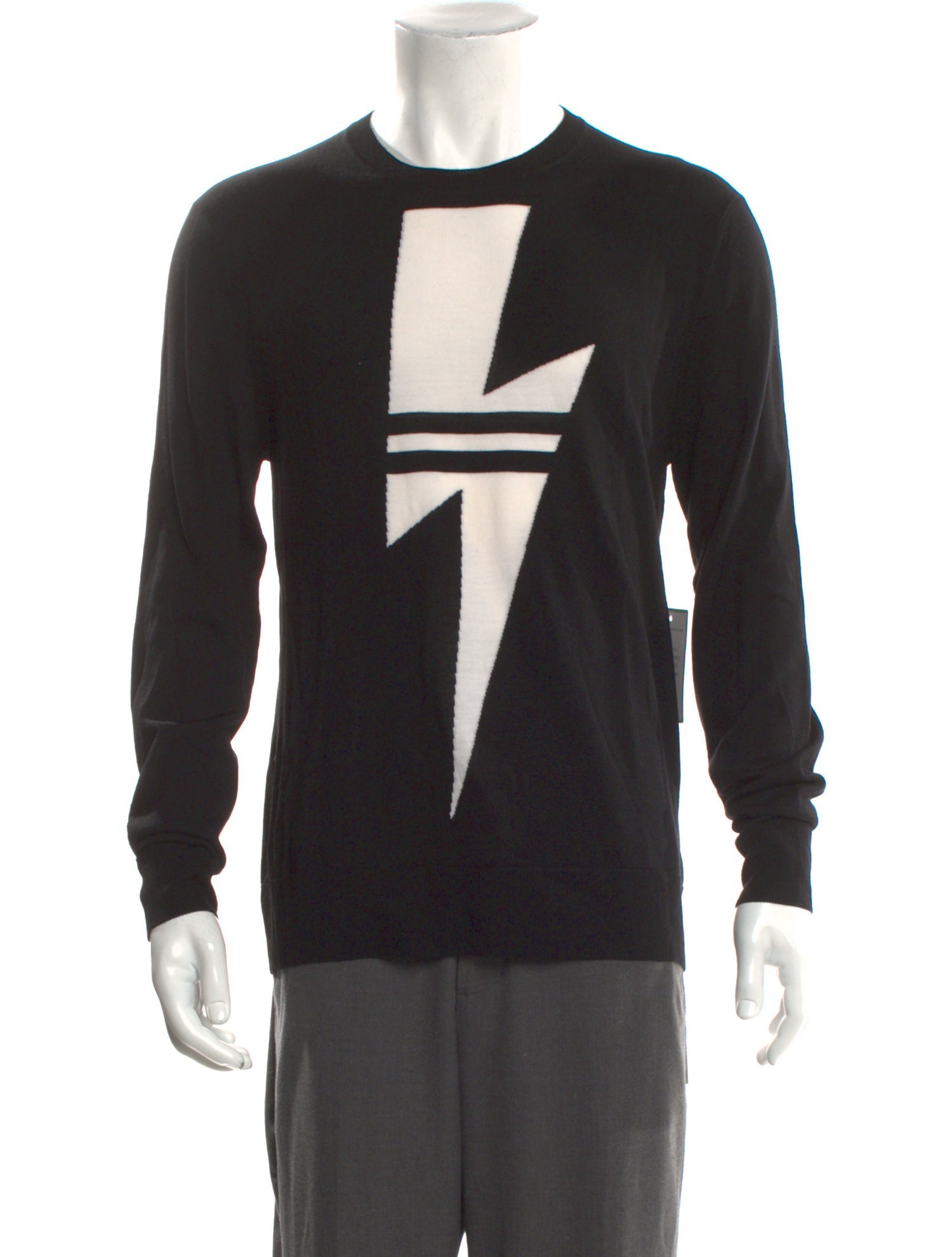 Neil Barrett Merino Wool Graphic Print Pullover w/ Tags