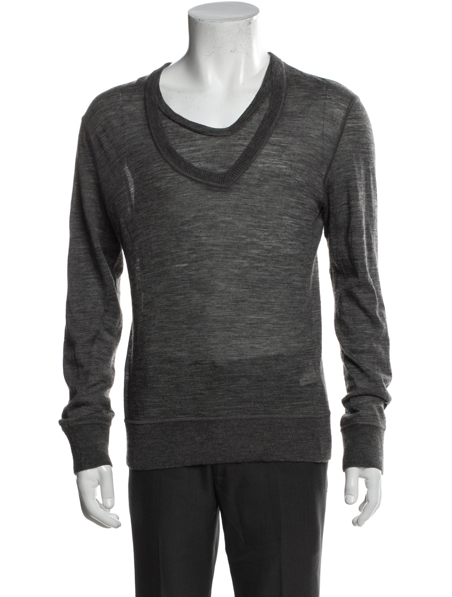 Neil Barrett Wool V-Neck T-Shirt