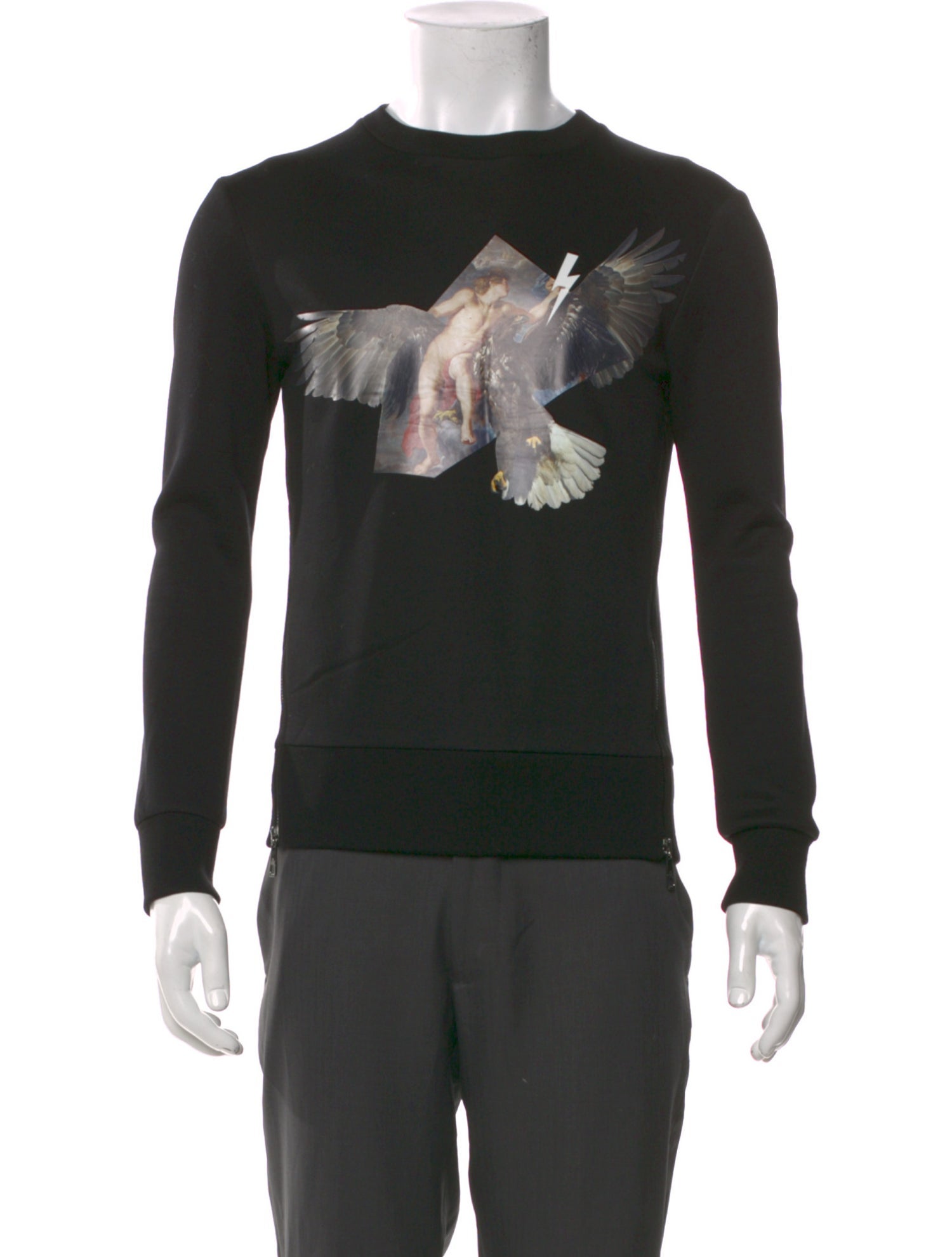 Neil Barrett Graphic Print Crew Neck Sweatshirt