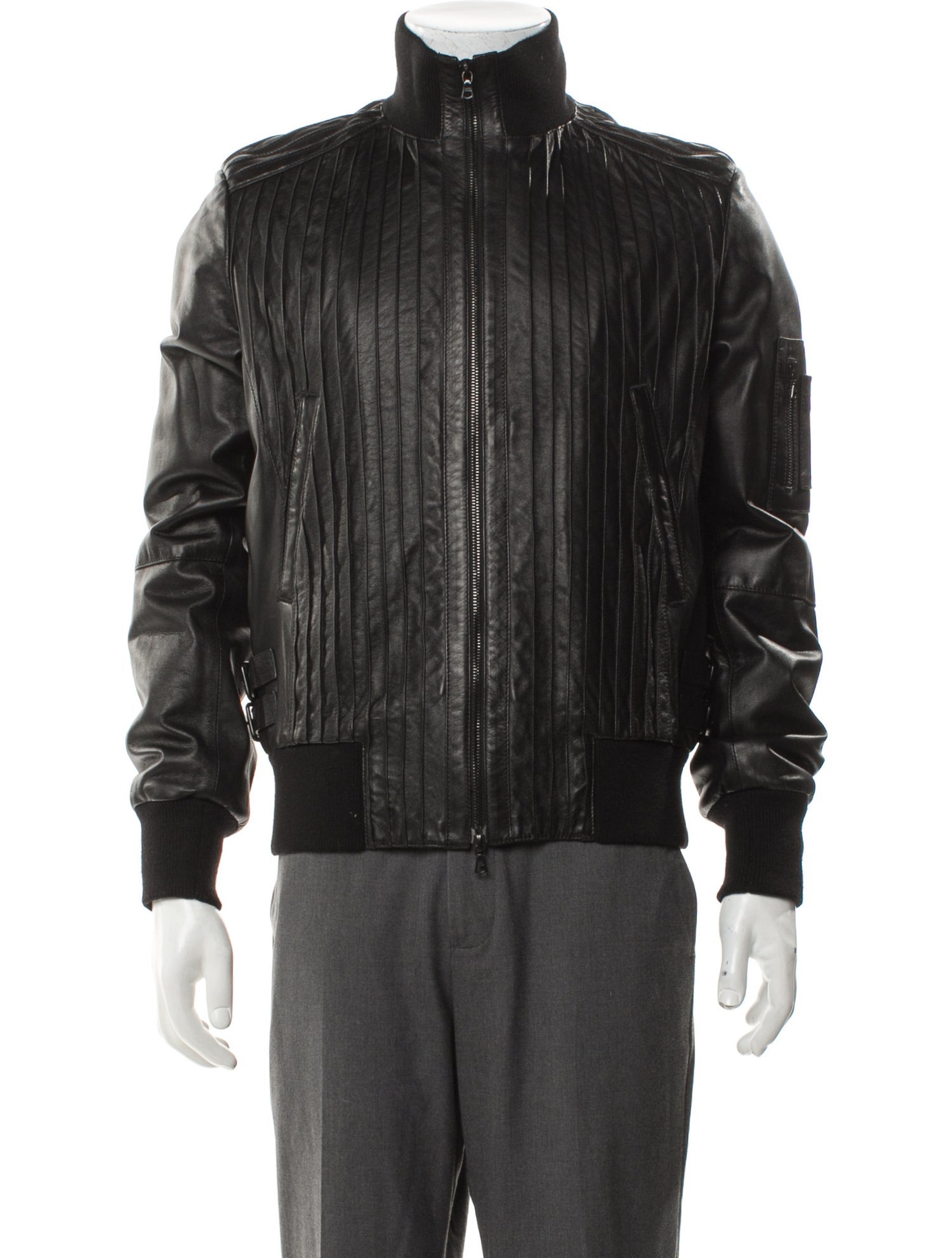 Neil Barrett Leather Bomber Jacket