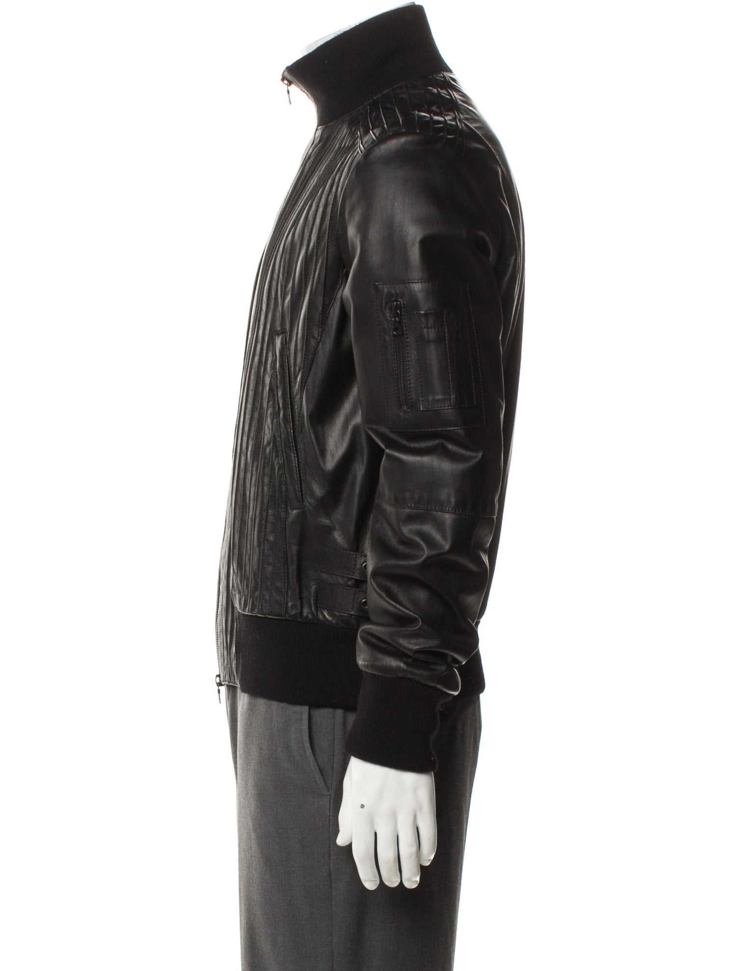 Neil Barrett Leather Bomber Jacket