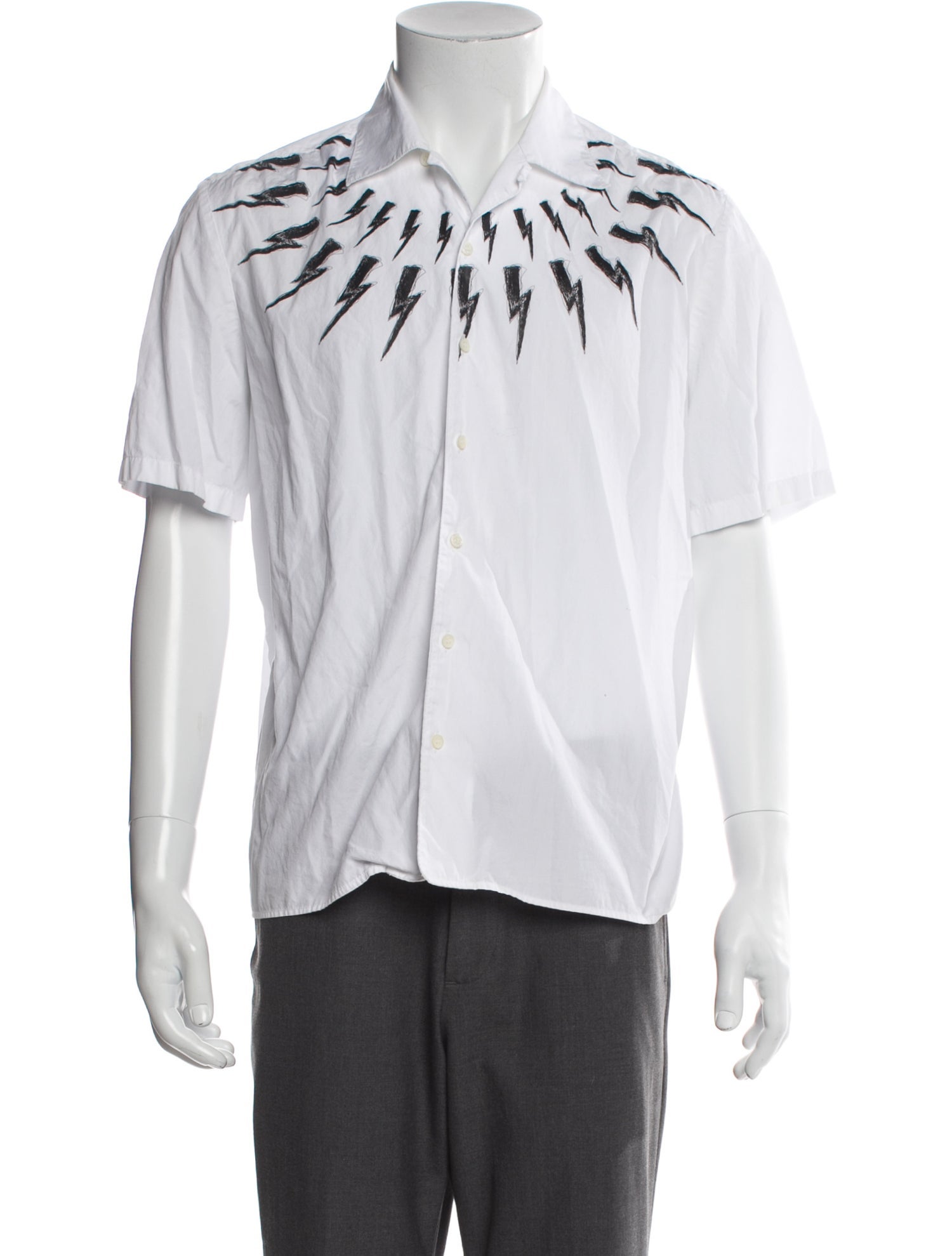 Neil Barrett Graphic Print Short Sleeve Shirt
