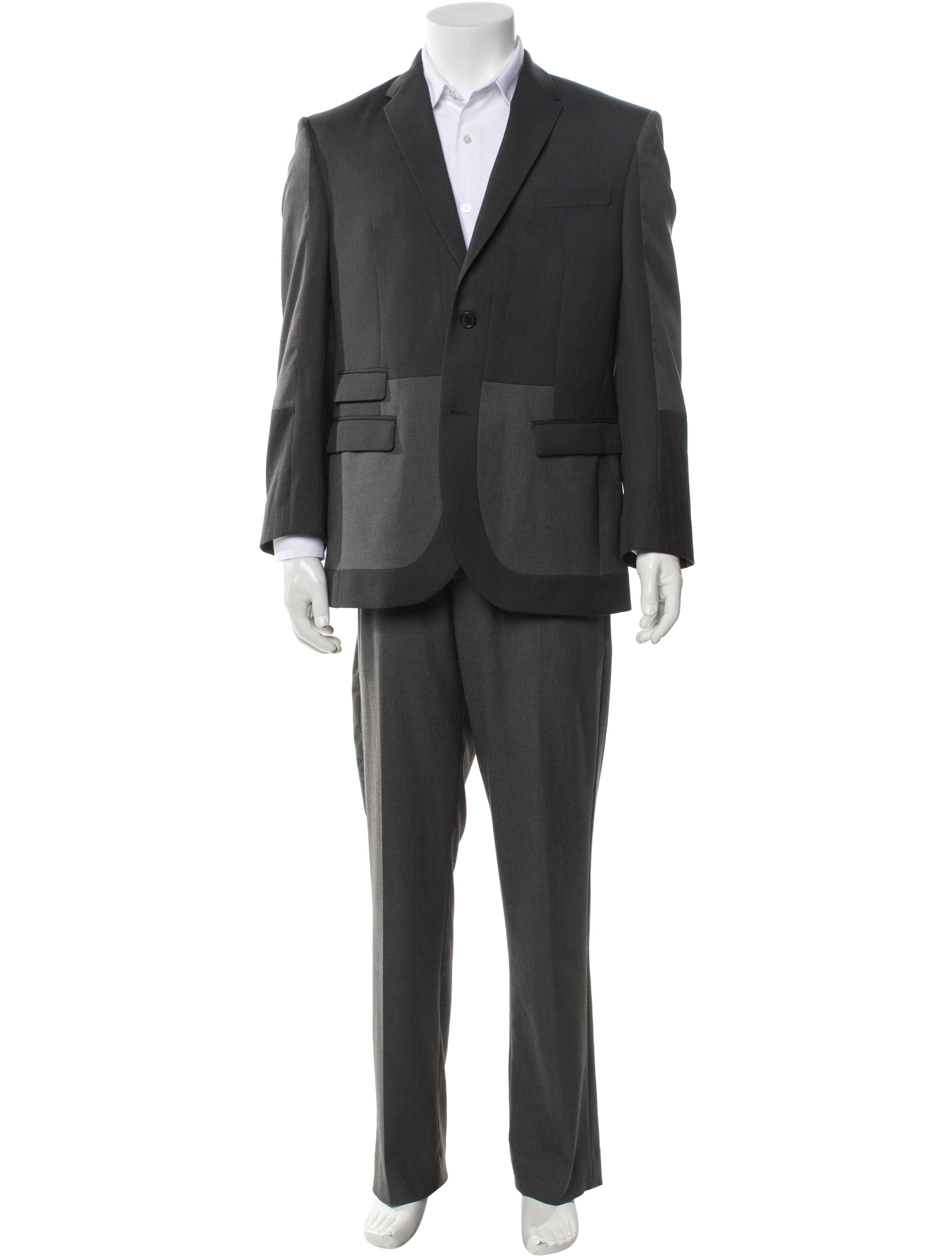Neil Barrett Wool Colorblock Pattern Blazer