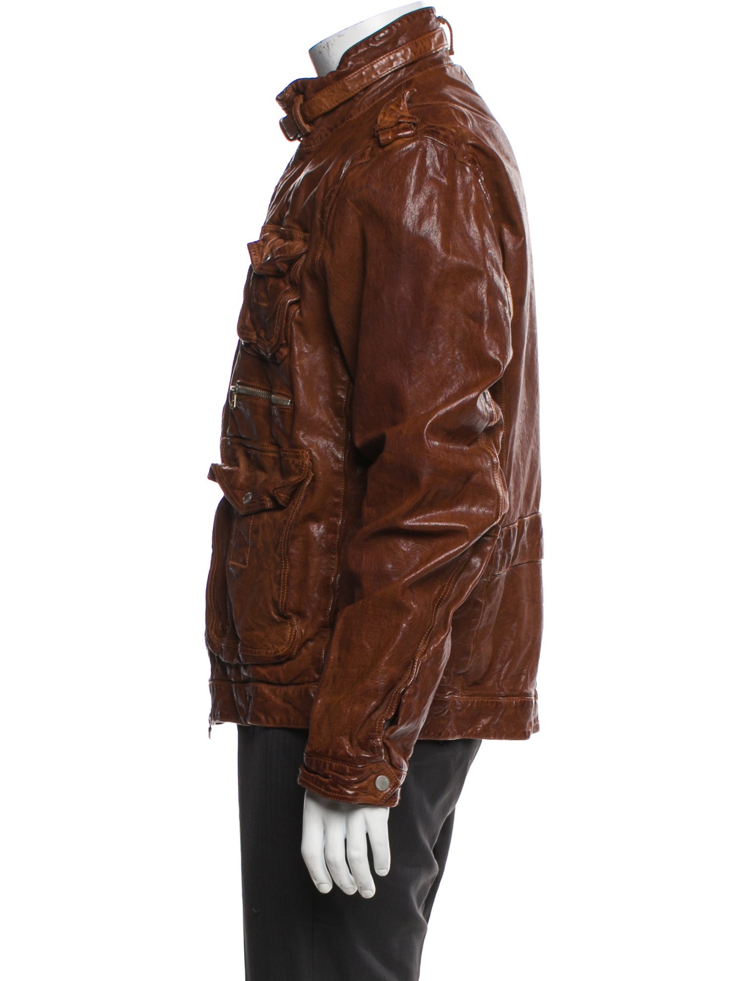 Neil Barrett Leather Utility Jacket